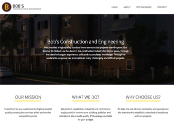 Bob's Construction Engineering website thumbnail
