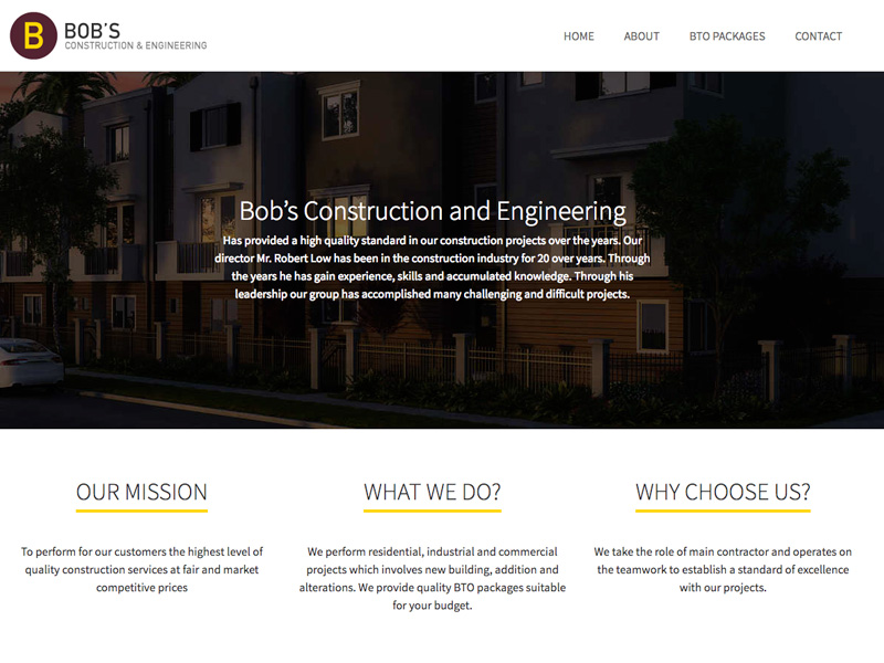 Bob's Construction & Engineering website
