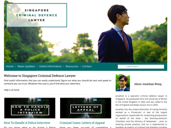 Singapore Criminal Defence Lawyer website thumbnail