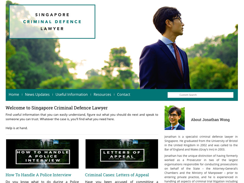Singapore Criminal Defence Lawyer website image