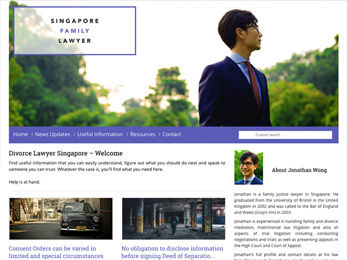 Singapore Family Lawyer website thumbnail